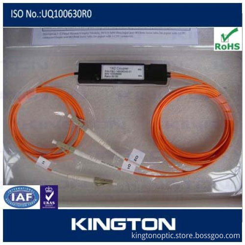 Optical fiber plc module splitter